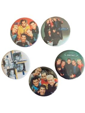 Blast from the Past: *NSYNC Vintage Pins (set of 5) Bringing the '90s Back!